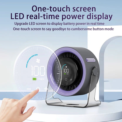 Rechargeable Desktop Fan 3000mAh – Quiet Whirlwind Cooling